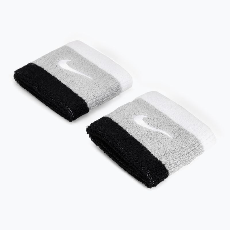 Frotki na nadgarstek Nike Swoosh Wristbands 2 szt. lt smoke grey/black/white