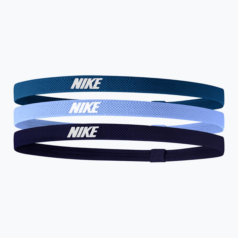 Opaska na głowę Nike Elastic Headbands 2.0 3 szt. industrial blue/university blue/purple ink