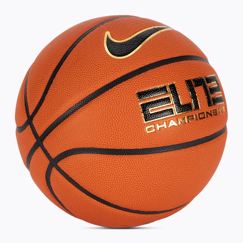 Piłka do koszykówki Nike Elite Championship 8P 2.0 Deflated amber/black/metallic gold/black rozmiar 7 2