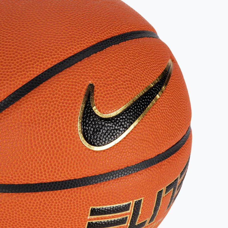 Piłka do koszykówki Nike Elite Championship 8P 2.0 Deflated amber/black/metallic gold/black rozmiar 7 3