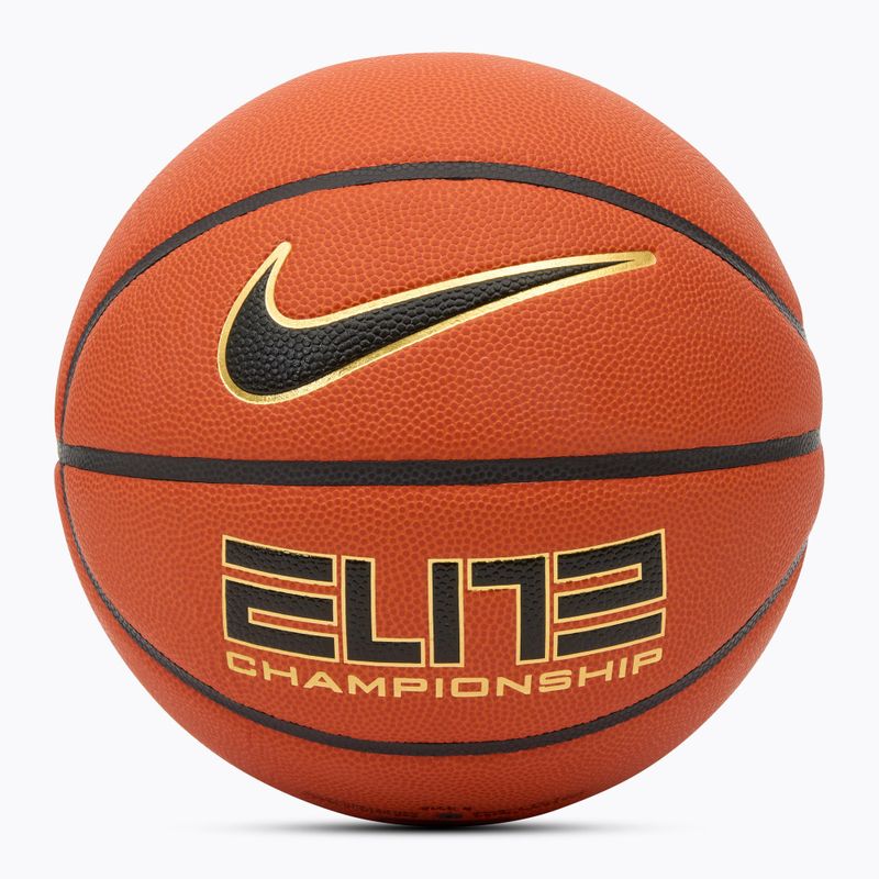 Piłka do koszykówki Nike Elite Championship 8P 2.0 Deflated amber court/black/metallic gold/black rozmiar 6