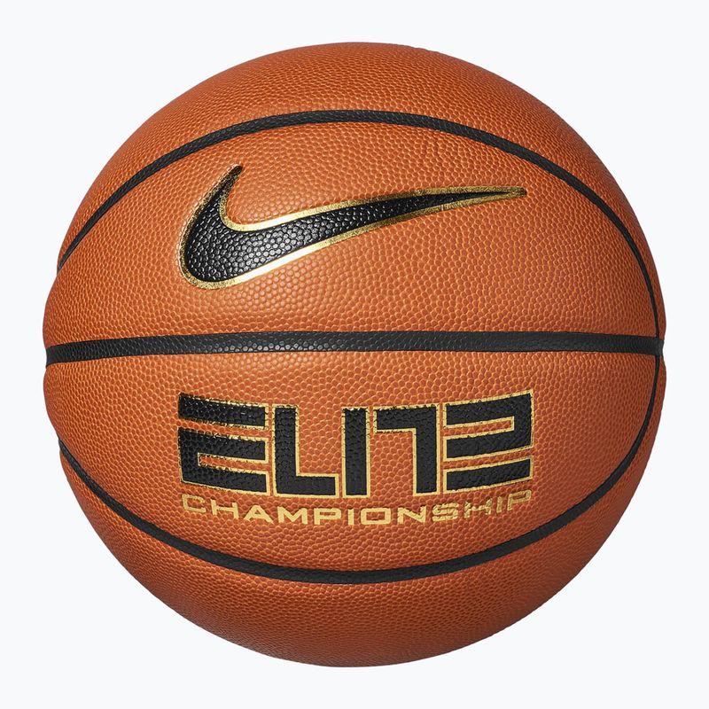 Piłka do koszykówki Nike Elite Championship 8P 2.0 Deflated amber court/black/metallic gold/black rozmiar 6 4