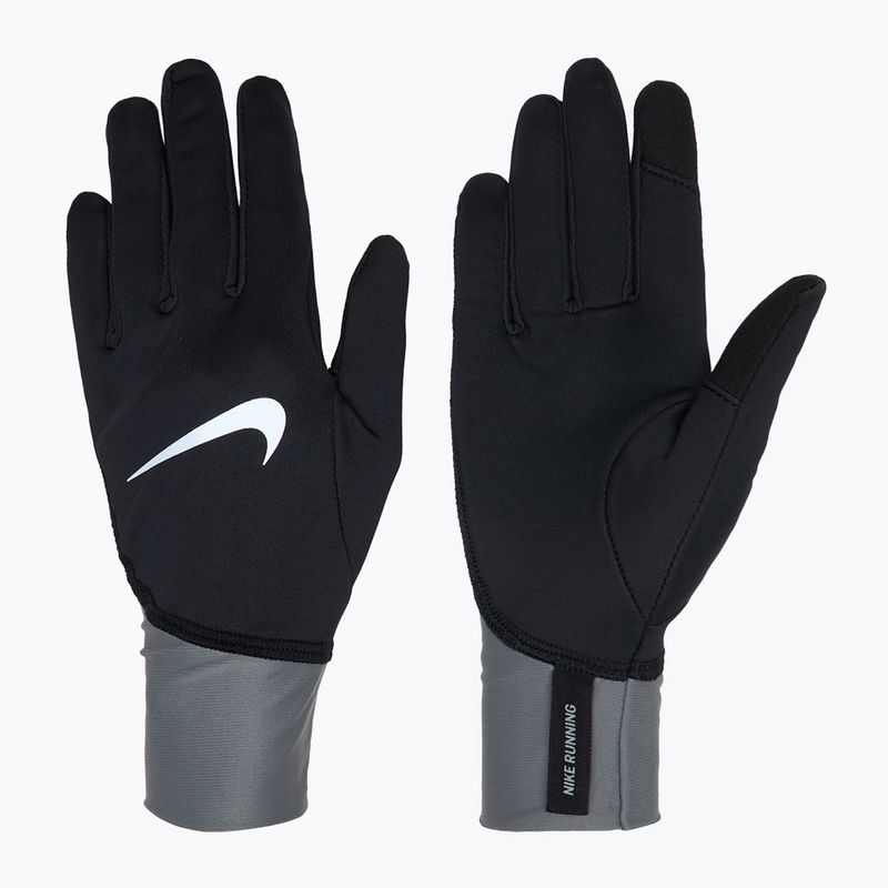 Rękawiczki do biegania damskie Nike Pacer Midweight RG black/smoke grey/silver