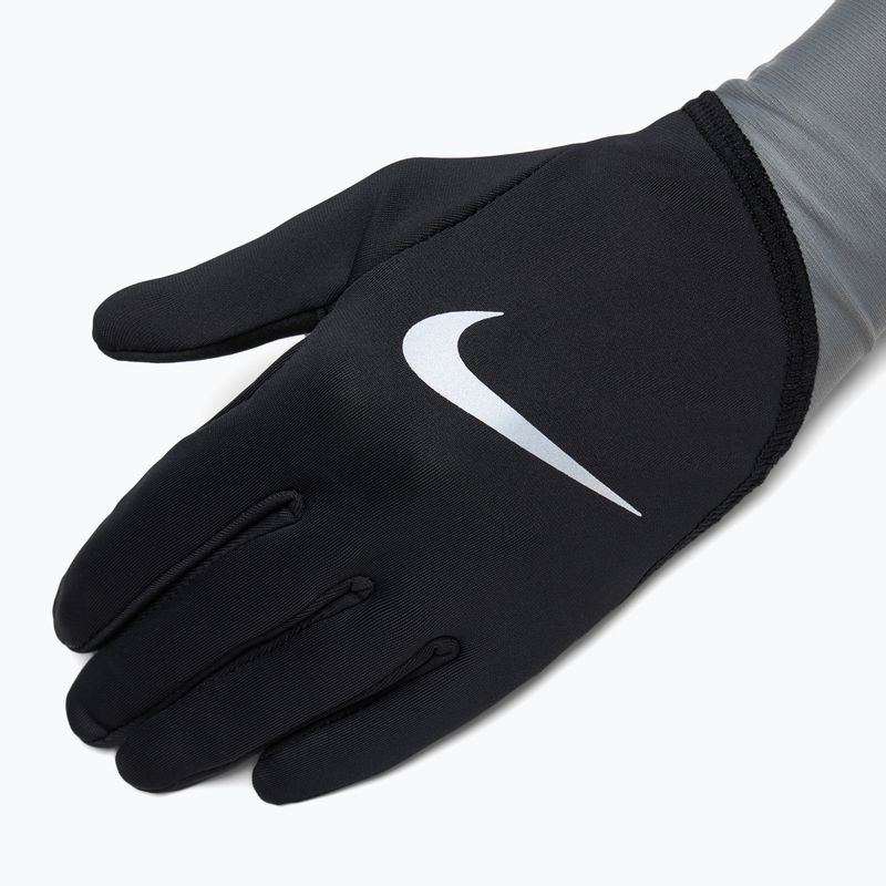 Rękawiczki do biegania damskie Nike Pacer Midweight RG black/smoke grey/silver 4