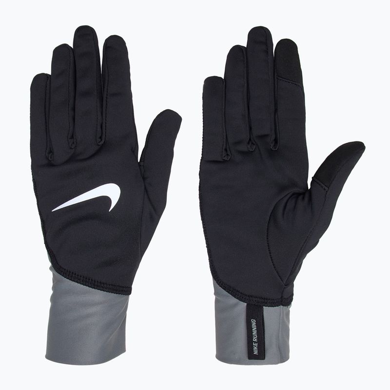 Rękawiczki do biegania męskie Nike Pacer Midweight RG black/smoke grey/silver