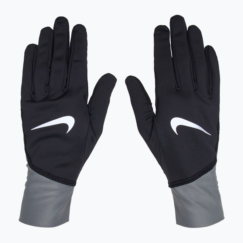 Rękawiczki do biegania męskie Nike Pacer Midweight RG black/smoke grey/silver 2
