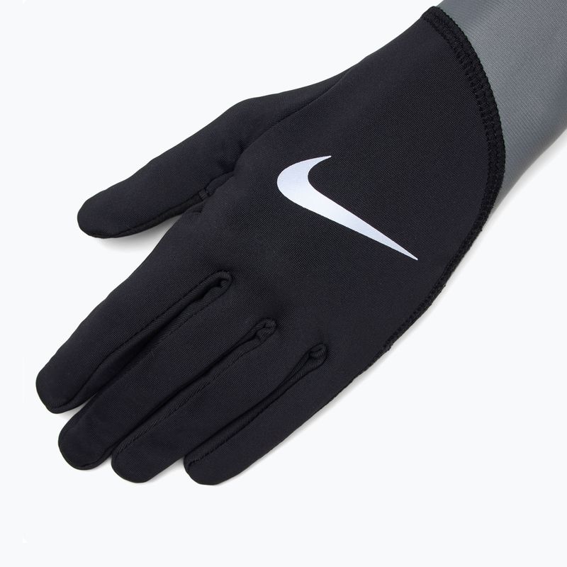 Rękawiczki do biegania męskie Nike Pacer Midweight RG black/smoke grey/silver 4
