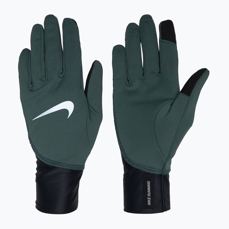 Rękawiczki do biegania damskie Nike Pacer Midweight RG vintage green/black/silver