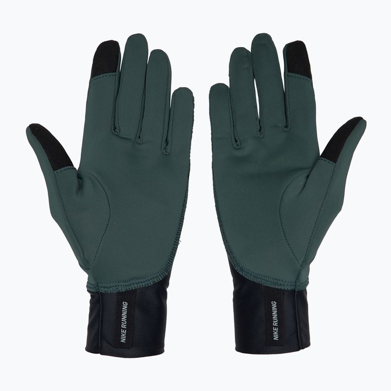Rękawiczki do biegania damskie Nike Pacer Midweight RG vintage green/black/silver 2