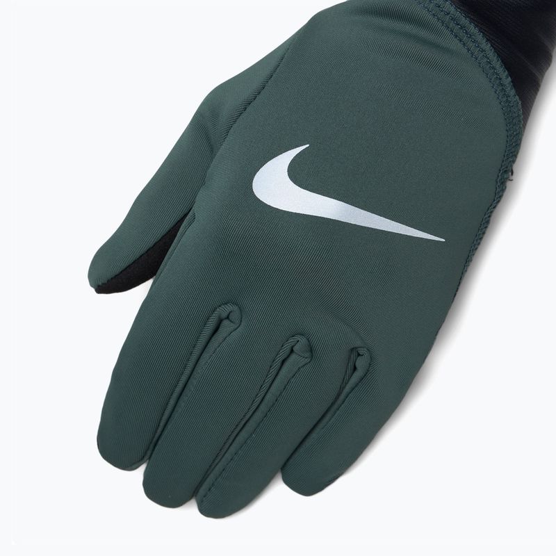 Rękawiczki do biegania damskie Nike Pacer Midweight RG vintage green/black/silver 3