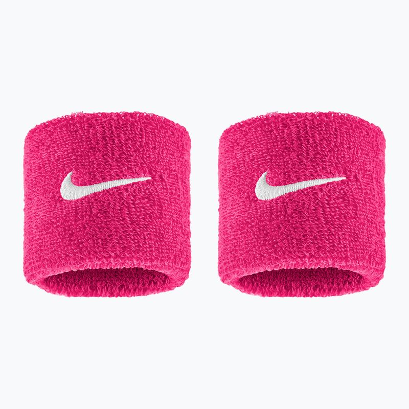 Frotki na nadgarstek Nike Swoosh Classic Wristbands 2 szt. vivid pink/white