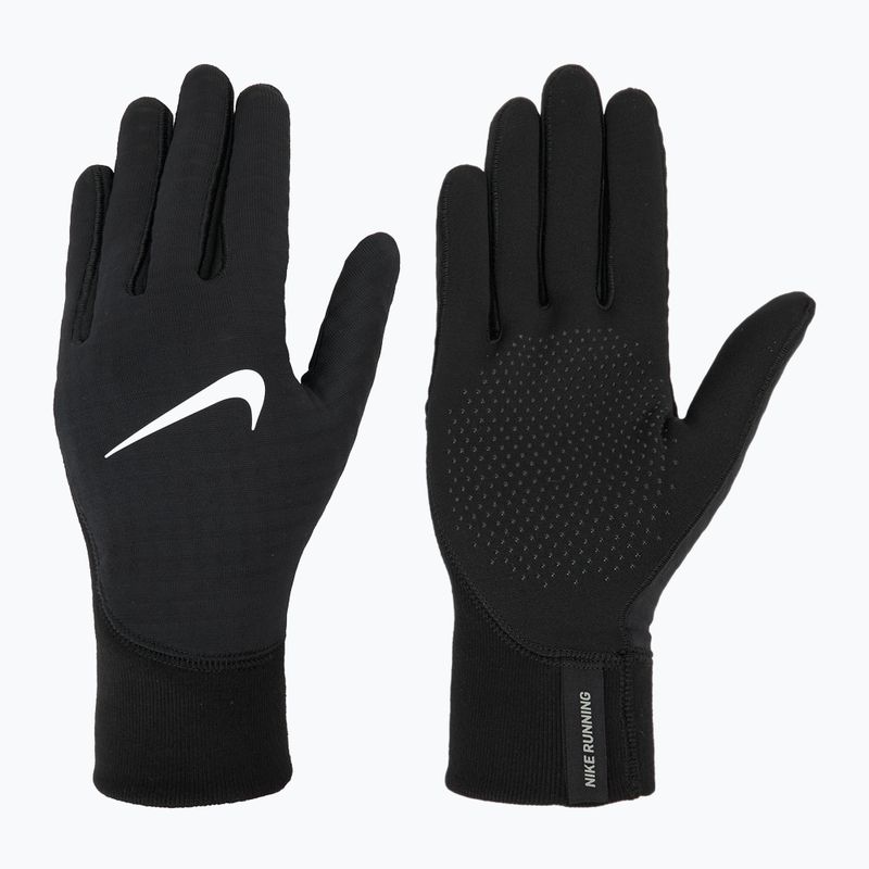Rękawiczki do biegania męskie Nike Therma-Fit Pacer Sphere Midweight RG black/black/silver