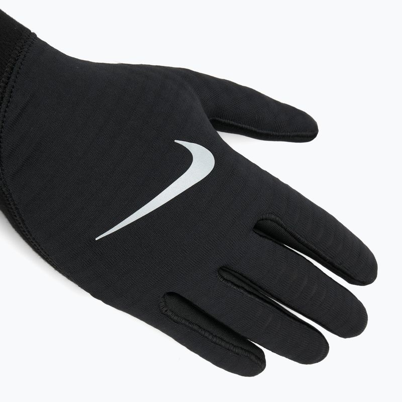 Rękawiczki do biegania męskie Nike Therma-Fit Pacer Sphere Midweight RG black/black/silver 4
