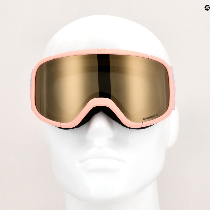 Gogle narciarskie dziecięce Salomon Lumi Flash Jr tropical peach/flash gold 10