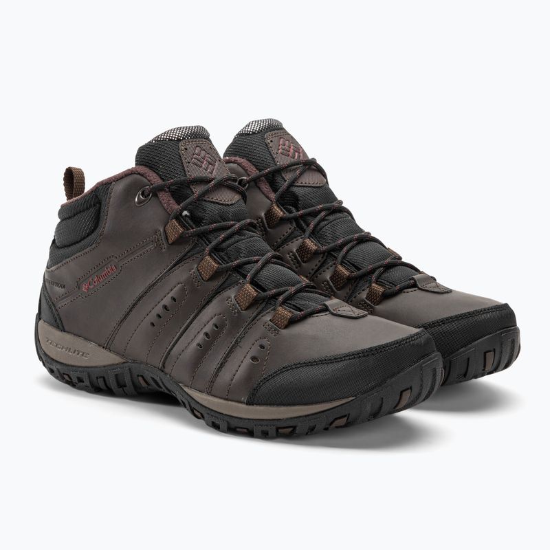 Buty męskie Columbia Woodburn II Chukka WP Omni-Heat cordovan/garnet red 4