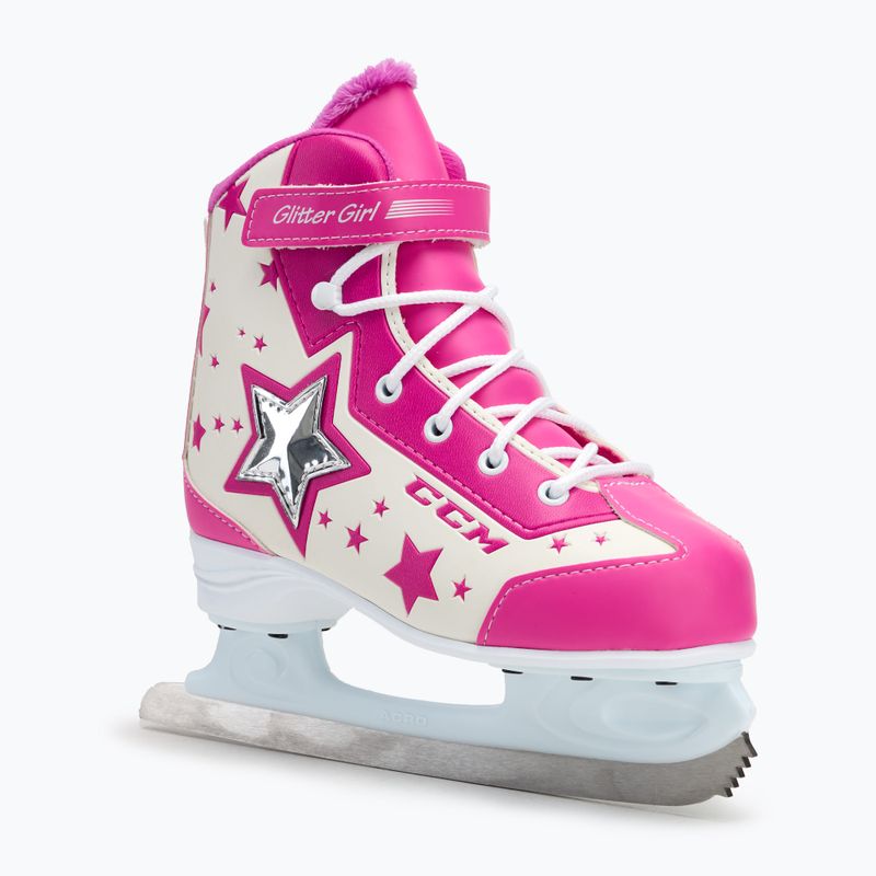 Łyżwy dziecięce CCM Glitter Girl white/pink
