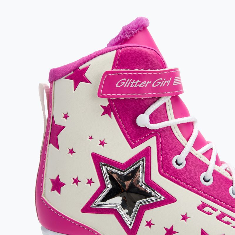 Łyżwy dziecięce CCM Glitter Girl white/pink 5