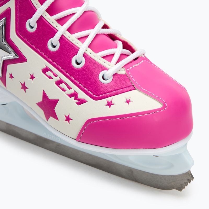 Łyżwy dziecięce CCM Glitter Girl white/pink 7