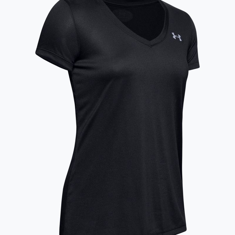 Koszulka treningowa damska Under Armour Tech SSV - Solid black/metallic silver 4
