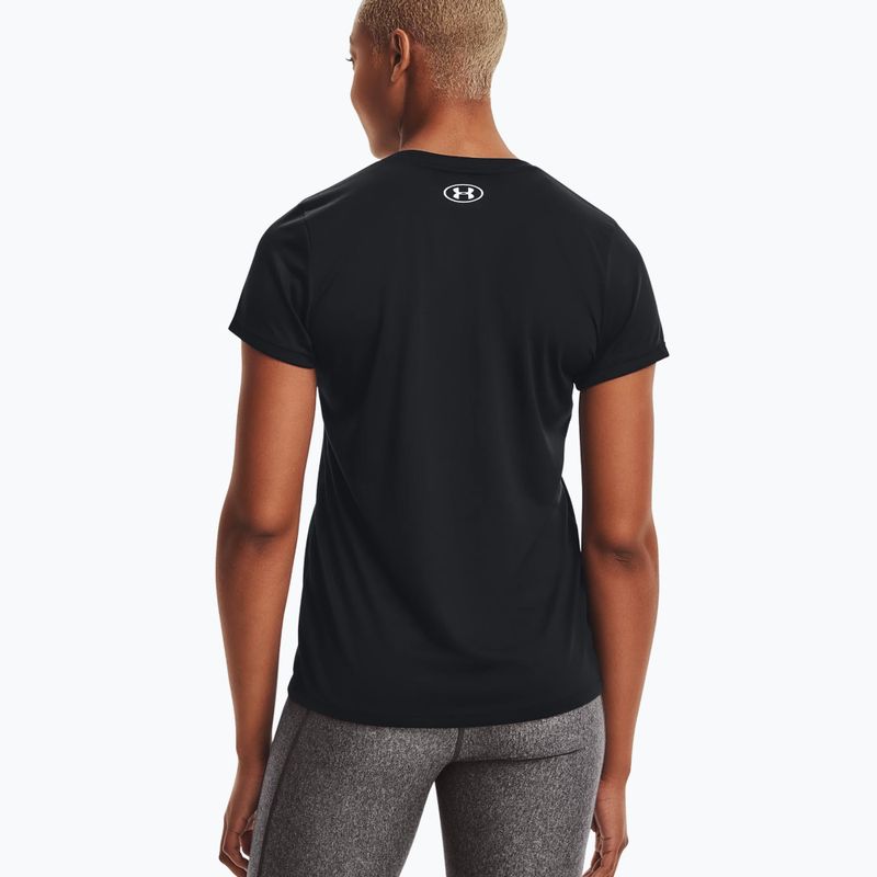 Koszulka treningowa damska Under Armour Tech SSV - Solid black/metallic silver 2