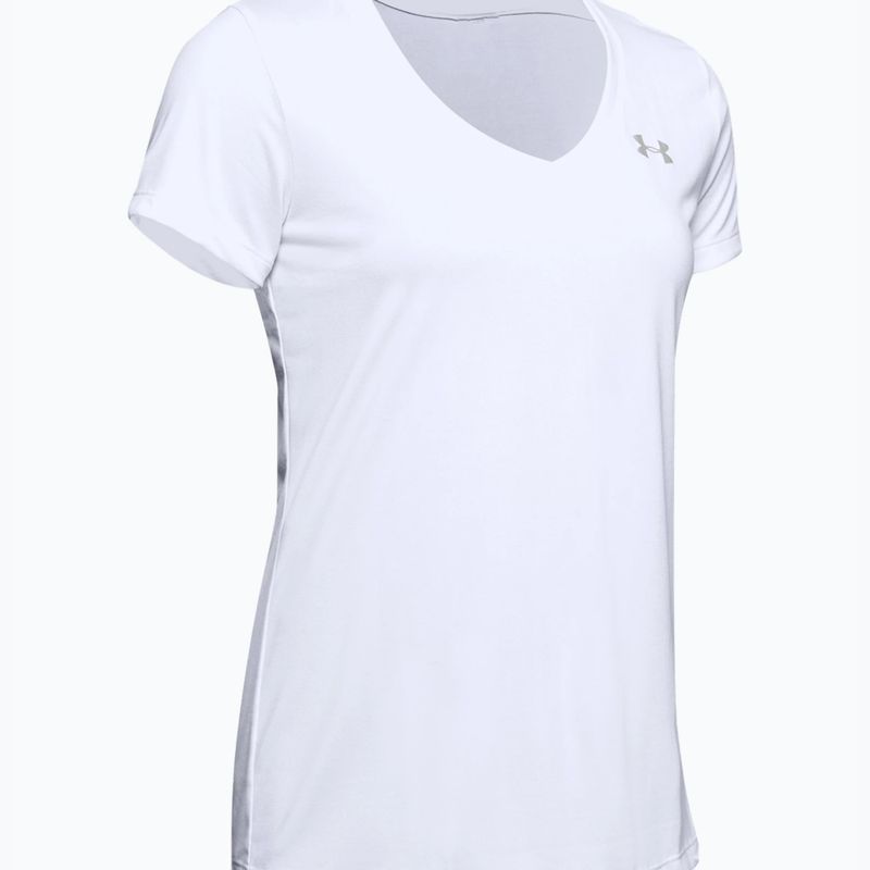 Koszulka treningowa damska Under Armour Tech SSV - Solid white/metallic silver 4