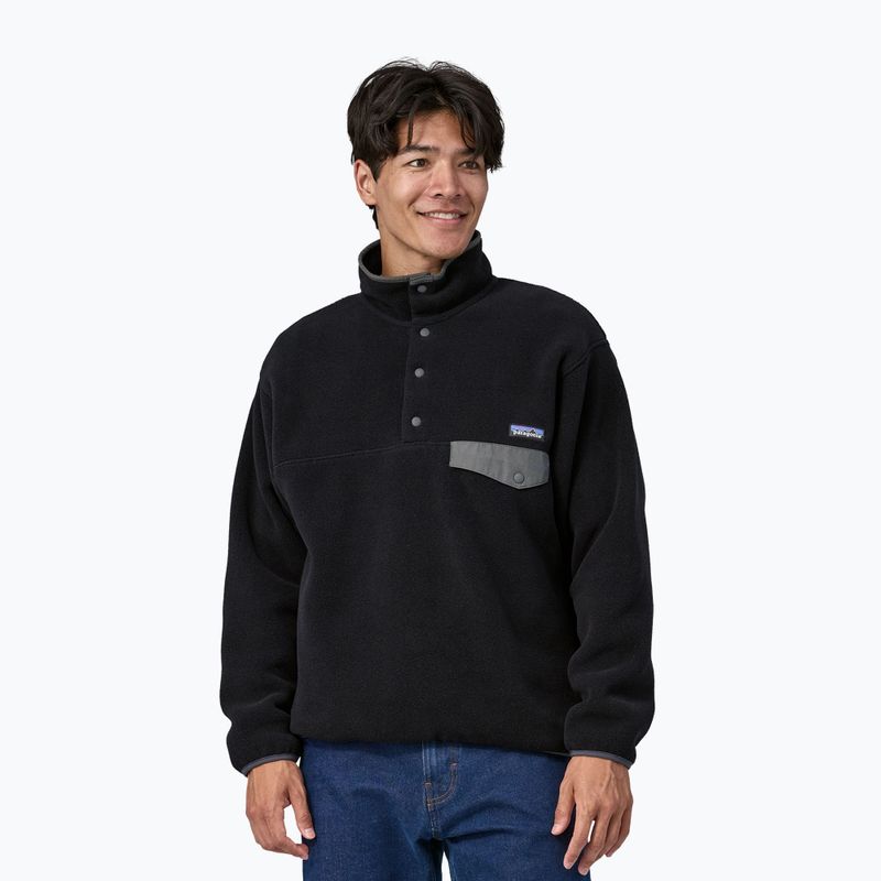 Bluza polarowa męska Patagonia Synch Snap-T P/O black w/forge grey