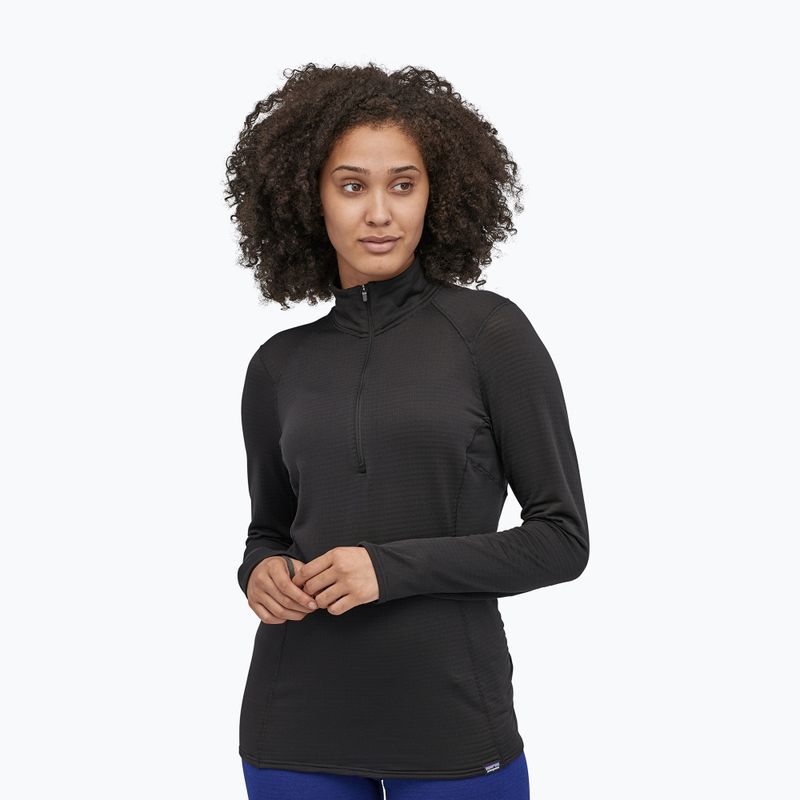 Bluza damska Patagonia Cap Termal Weight Zip Neck black