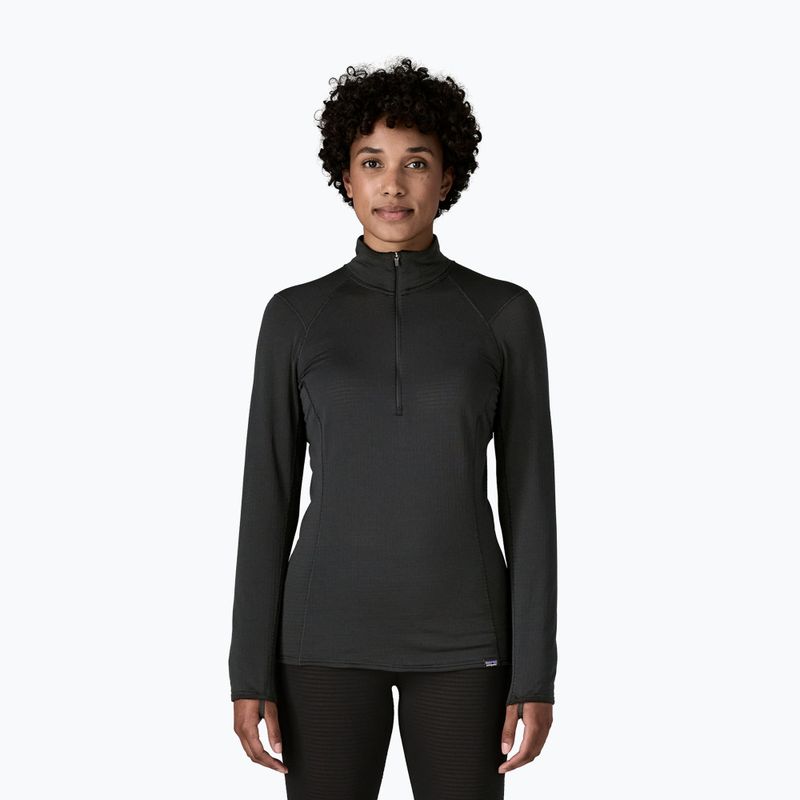 Bluza damska Patagonia Cap Termal Weight Zip Neck black