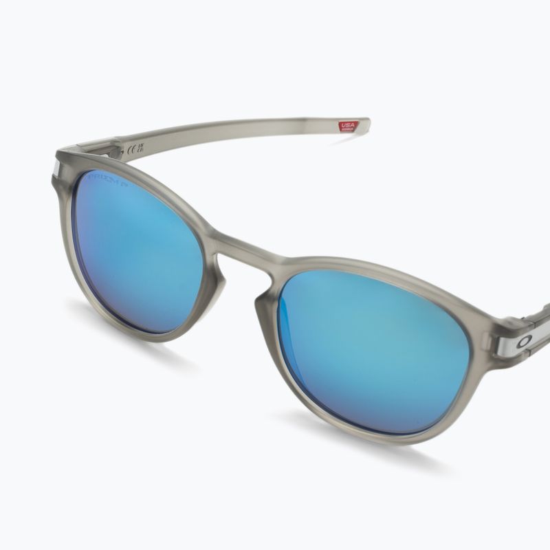 Okulary przeciwsłoneczne Oakley Latch matte grey ink/prizm sapphire polarized 5