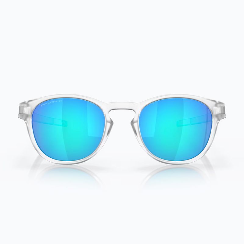 Okulary przeciwsłoneczne Oakley Latch matte clear/prizm sapphire polarized 2