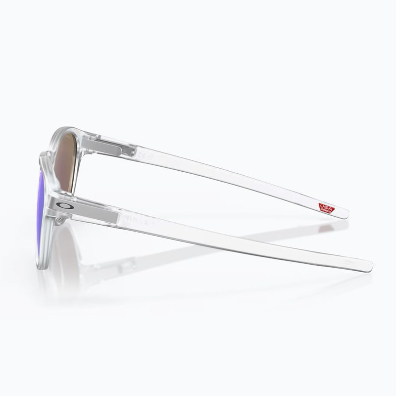 Okulary przeciwsłoneczne Oakley Latch matte clear/prizm sapphire polarized 3
