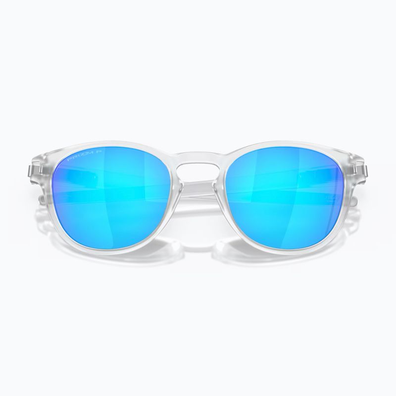 Okulary przeciwsłoneczne Oakley Latch matte clear/prizm sapphire polarized 5
