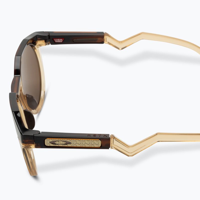 Okulary przeciwsłoneczne Oakley HSTN Kylian Mbappé Signature Series dark amber/light curry 4