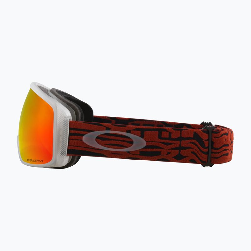 Gogle narciarskie Oakley Flight Tracker M iron red wave/prizm snow torch iridium 4