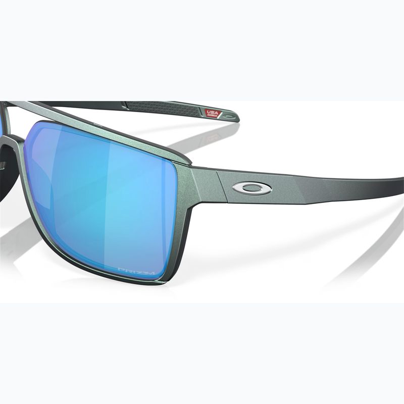 Okulary przeciwsłoneczne Oakley Castel matte silver/blue colorshift/prizm sapphire 6