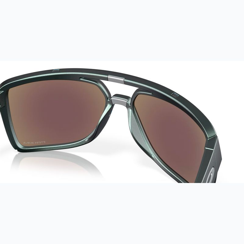 Okulary przeciwsłoneczne Oakley Castel matte silver/blue colorshift/prizm sapphire 7