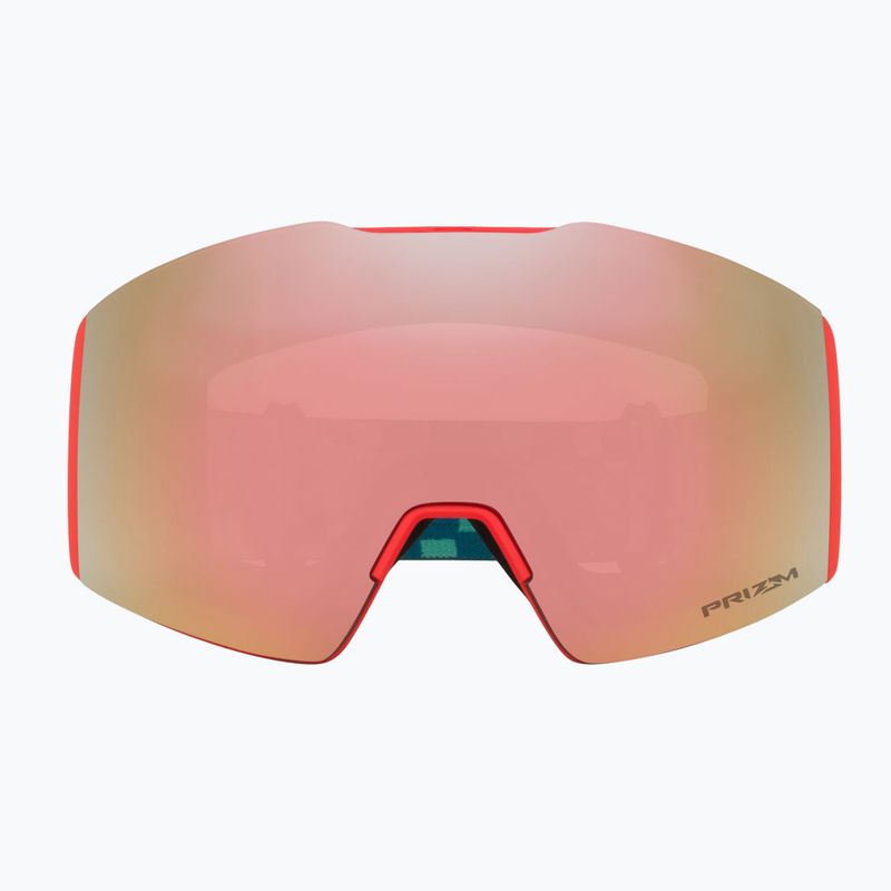 Gogle narciarskie Oakley Fall Line M pacific chex/prizm snow rose gold iridium 2