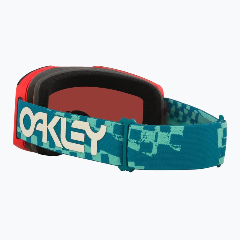 Gogle narciarskie Oakley Fall Line M pacific chex/prizm snow rose gold iridium 4
