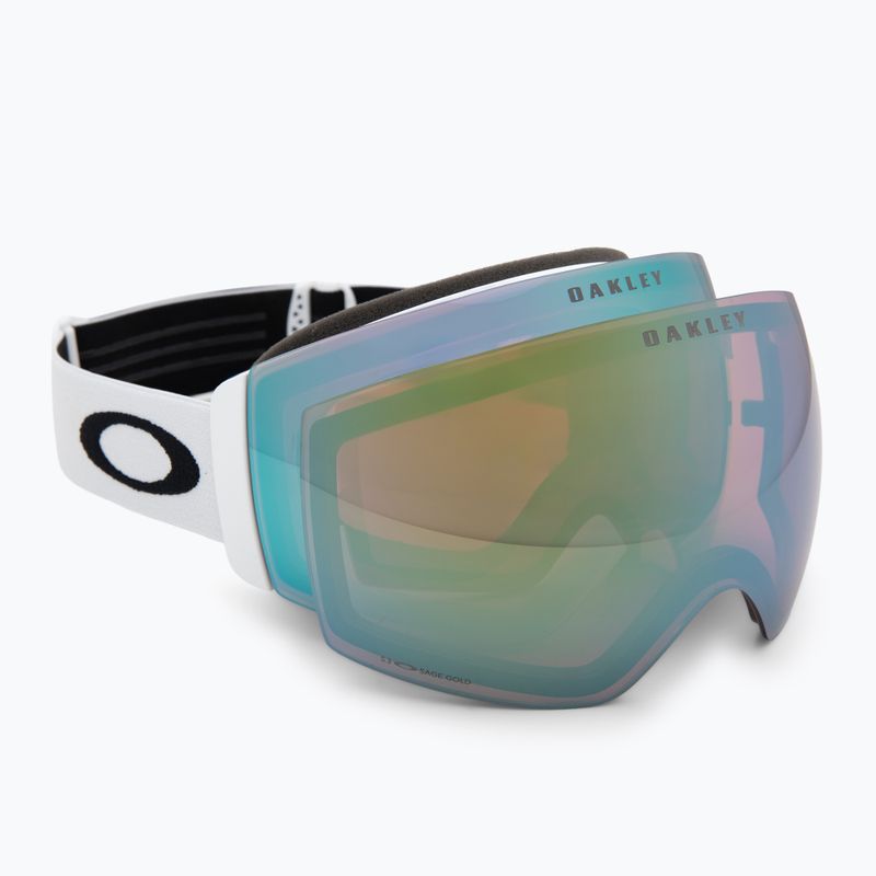 Gogle narciarskie Oakley Flight Deck Pro M matte white/prizm sapphire/prizm sage go