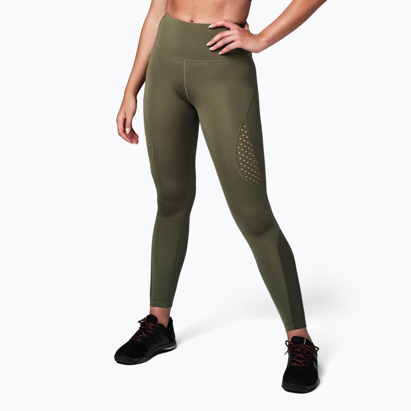 Legginsy damskie STRONG ID Performance oliwkowe 2