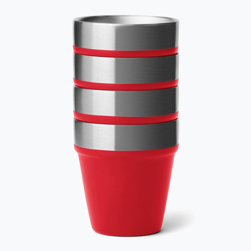 Kieliszki turystyczne YETI Shot 48 ml 4 szt. rescue red 3