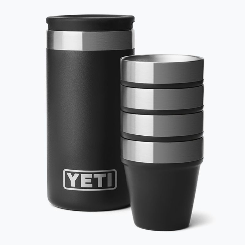 Kieliszki turystyczne YETI Shot 48 ml 4 szt. black