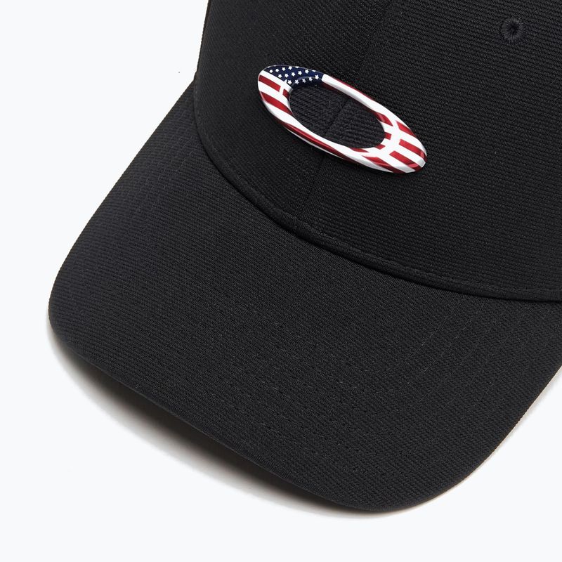 Czapka z daszkiem męska Oakley Tincan black/american flag 3