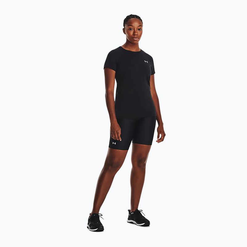 Koszulka treningowa damska Under Armour Tech SSC - Solid black/metallic silver 5