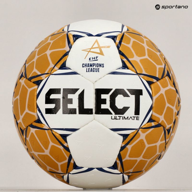 Piłka do piłki ręcznej SELECT Ultimate LM v23 EHF Official white/gold rozmiar 3 5