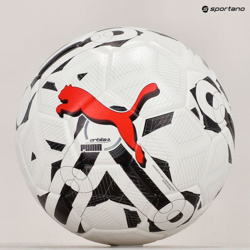 Piłka do piłki nożnej PUMA Orbita 3 TB FQ puma white/puma black/puma red rozmiar 5 6