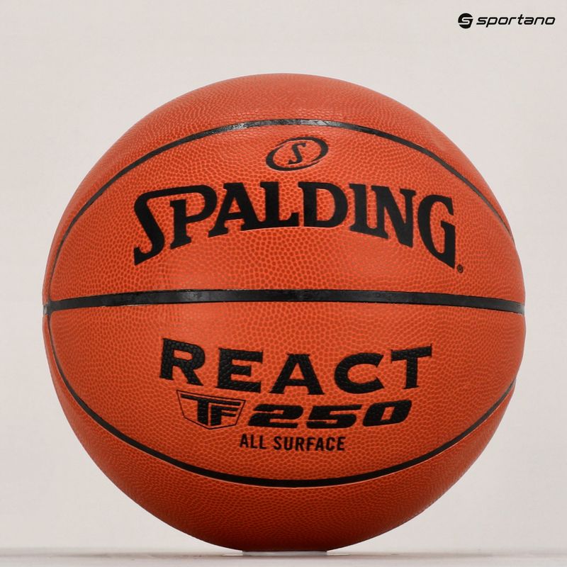Piłka do koszykówki Spalding TF-250 React pomarańczowa rozmiar 6 6