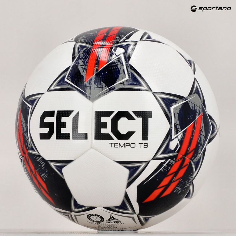 Piłka do piłki nożnej SELECT Tempo TB FIFA Basic v23 white/grey rozmiar 4 4