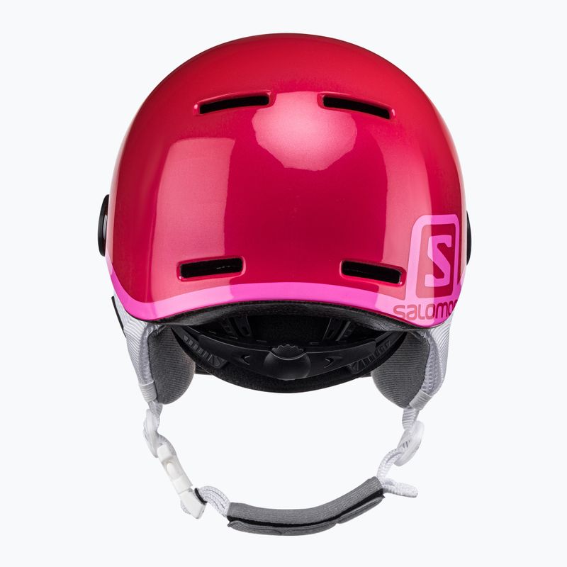 Kask narciarski dziecięcy Salomon Grom Visor Jr glossy pink/tonic orange 3