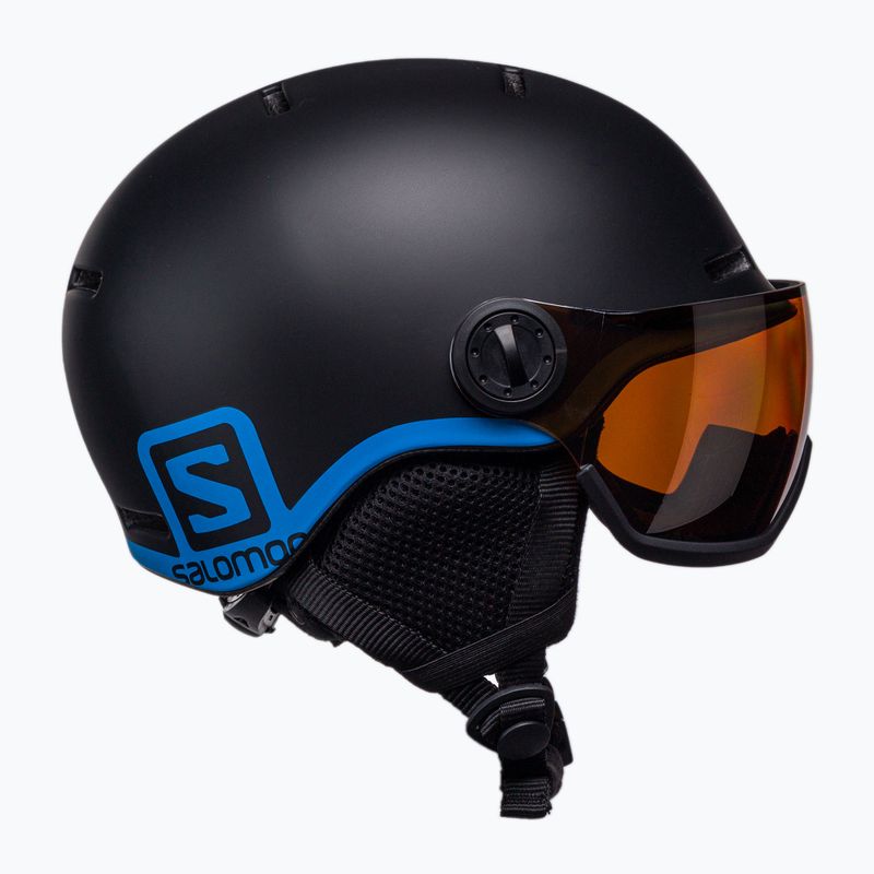 Kask narciarski dziecięcy Salomon Grom Visor Jr black/tonic orange 4